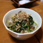 やきとん えん家 - ほうれん草とみょうがの浅漬