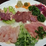 焼肉さかえ - 2017/5/4 天下鶏刺し盛り