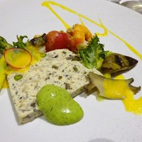 ラ・メール ザ クラシック - 鮑のテリーヌ 香草ソース 三重県産茸のマリネとサラダとともに