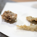 うを徳 - 2017.5 銀宝の肝天ぷら、稚鮎天ぷら