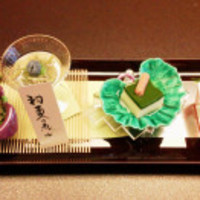 人形町今半 本店 - 前菜
                水菜と新生姜のおひたし
                じゅんさい
                自然薯と抹茶寄せに生ハム
                蛸の柔らか煮
                