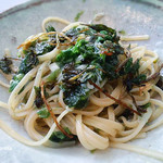 オステリア セーザモ - 釜揚げしらすとアオサのアーリオオーリオ リングイネ