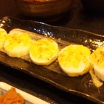 会津郷土料理　楽 - 多分山芋のチーズ焼き？（写真汚くてスイマセン）