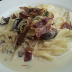 Trattoria L'arche - ４種のキノコのクリームソース、生ハムのフリット添え　【　２０１１年２月４日　】