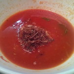 空と大地のトマト麺 Vegie  - 【2012年01月】トマト麺にリゾットおむすびを投入!!!