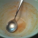 空と大地のトマト麺 Vegie  - 【2012年01月】完食（ごちそうさまでした）。