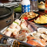 NAMBA BEERGARDEN BBQ SMOKY - 【一日10組限定】4.5.6月限定！海鮮のBBQコース3800円！飲み放題&食べ放題付！