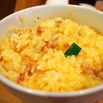 麺屋 極鶏 - 玉子かけご飯（よく混ぜて食べる）