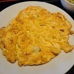 四川料理 福楽 - 海鮮とネギ入り卵焼き定食