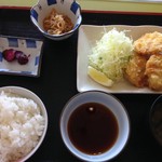 Kafe Ando Dainingu Fukano - とり天定食　590円