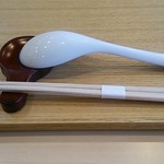 飯田商店 - カウンター上のセット