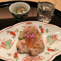 まき村 - 前菜 蛤五月豆胡麻和え 蛸オクラ梅肉和え