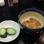 ぽぱい - 定食には漬物と納豆がセットです