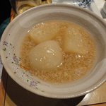 蕪と芝海老のそぼろ餡