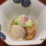 馳走 山傳 - 翡翠茄子・鱧蒲焼・帆立