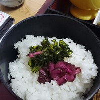 季節の魚と釜飯 魚信 - おかわりは白い飯にしました。