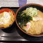 Nadai Fujisoba - 煮干しラーメン　450円　+　ミニ親子丼　260円