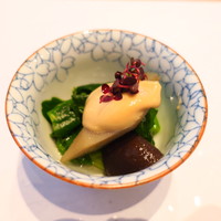 和食 了寛 - 先付　菜の花と椎茸のお浸し