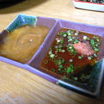 ふく田 - 梅肉、ポン酢