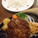 ステーキのどん - どんハンバーグ+ハーフチキン