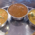 アーンドラ・ダイニング - ・2016.03　◎キマグリンピス(辛口)、◎レモンチキン(中辛)、○ミクスベジ(甘口)