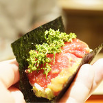 富小路 やま岸 - 鮪の手巻き寿司