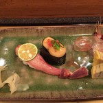 丸長寿司 - カニ＋ほや