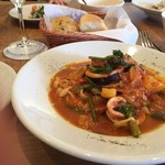pasta＆meat STAUB - イカとラタトゥイユの生パスタ
