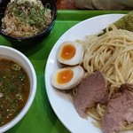 つけ麺らー麺はぐるま - 2017/5/9 塩つけ麺特盛 炊き込みご飯セット