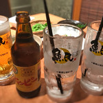 魚民 - ハッピービールセットと、ホッピーセット