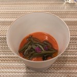 SUGALABO - 赤ピーマン、トマト、じゅんさい