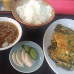 「ニラ玉炒めライス(650円)」[平成29年４月30日(日)]