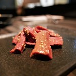 炭火焼ホルモン　ぐう - ハツ（厚切り）