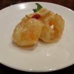 翠園 - ランチコース4品目、エビマヨ！マヨネーズが特別です。美味しい！