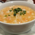 翠園 - ランチコース6品目、本日のチャーハンは海鮮あんかけでした。美味！