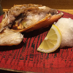 夕 - 本日の白身魚のカマ塩焼き