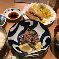 新宿割烹 中嶋 - 刺身定食、フライ（ハーフ）