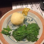 おかめ - じゃがいも　春菊　２０１７　３　１４