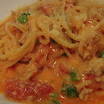 トマトクリームソースパスタ