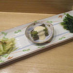 小料理 すず乃 - 山菜の和え物　三種盛り