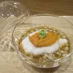 小料理 すず乃 - 秋田産むきそば　とろろと雲丹のせ