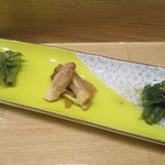 小料理 すず乃 - 山菜の和え物　三種盛り