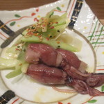 小料理 すず乃 - ほたるいかの酢味噌かけ