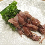 小料理 すず乃 - ほたるいかと菜の花の酢味噌あえ