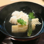 青華こばやし - 29年5月　アイナメと筍、コシアブラの椀