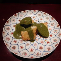 二条城ふる田 - 茄子と鱧の揚げ物