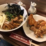 ヤムヤム - 油そばとザンギ（小）（ハーフ）