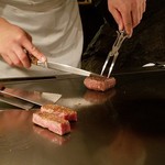 八王子うかい亭で鉄板焼き