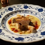 八王子うかい亭 - 鮑の岩塩蒸し