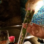 八王子うかい亭 - 誕生日で花を頂きました